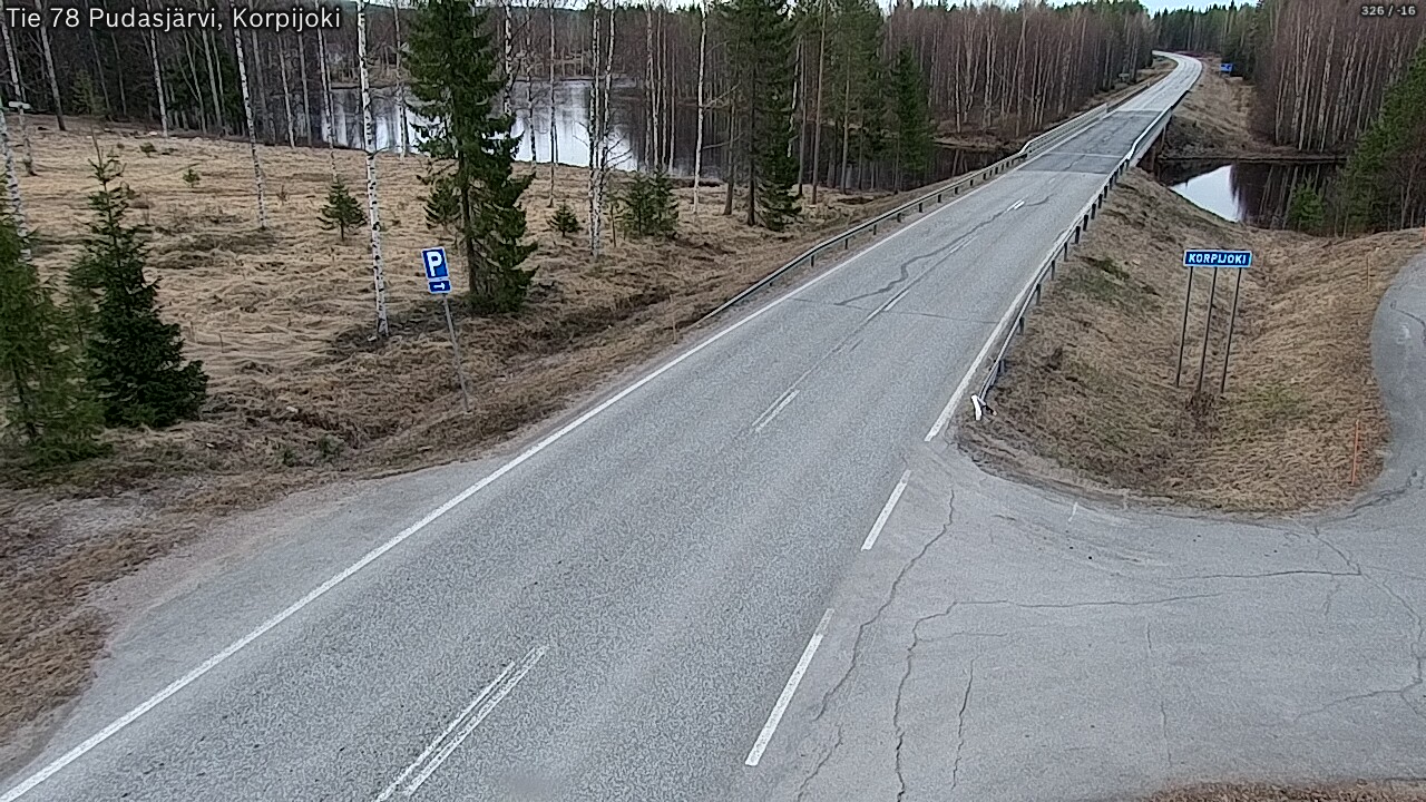Weather Camera Image Väg 78 Pudasjärvi, Korpijoki, Pudasjärvi, Pohjois-Pohjanmaa