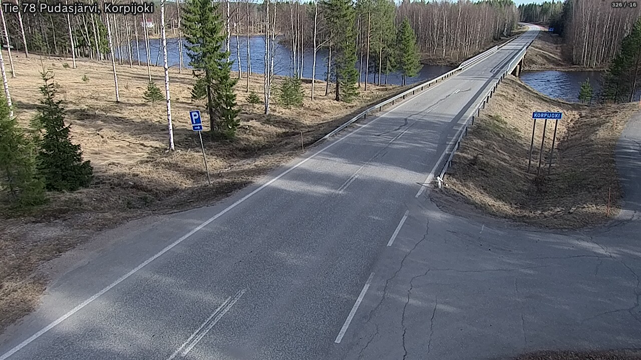 Kelikamerat Kuva Tie 78 Pudasjärvi, Korpijo, Pudasjärvi, Pohjois-Pohjanmaa