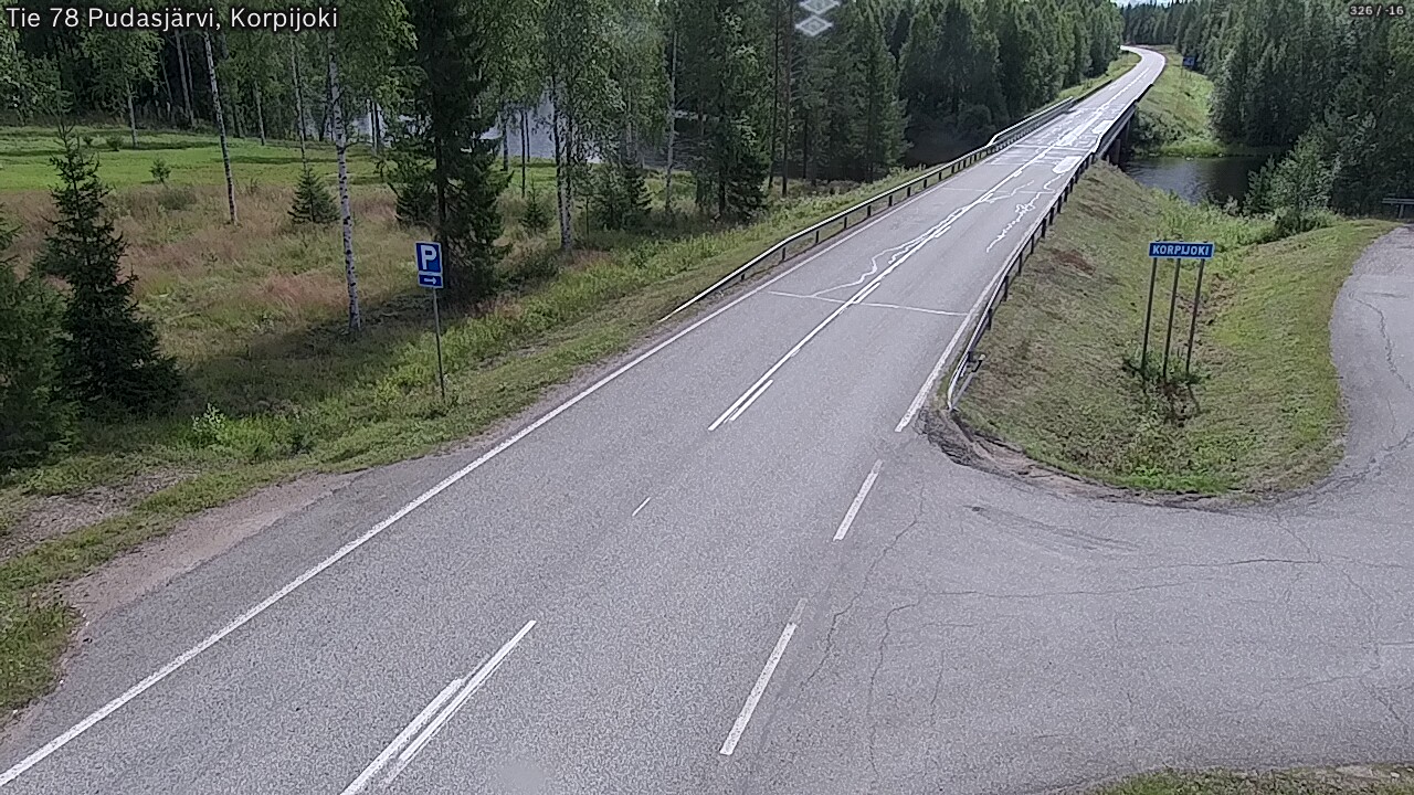 Weather Camera Image Väg 78 Pudasjärvi, Korpijoki, Pudasjärvi, Pohjois-Pohjanmaa