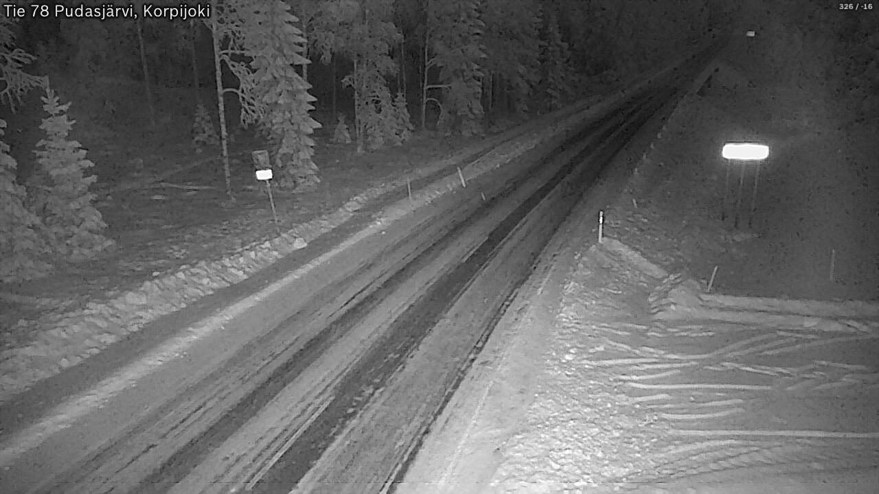 Kelikamerat Kuva Tie 78 Pudasjärvi, Korpijo, Pudasjärvi, Pohjois-Pohjanmaa