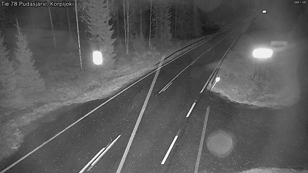 Weather Camera Image Road 78 Pudasjärvi, Korpijoki, Pudasjärvi, Pohjois-Pohjanmaa
