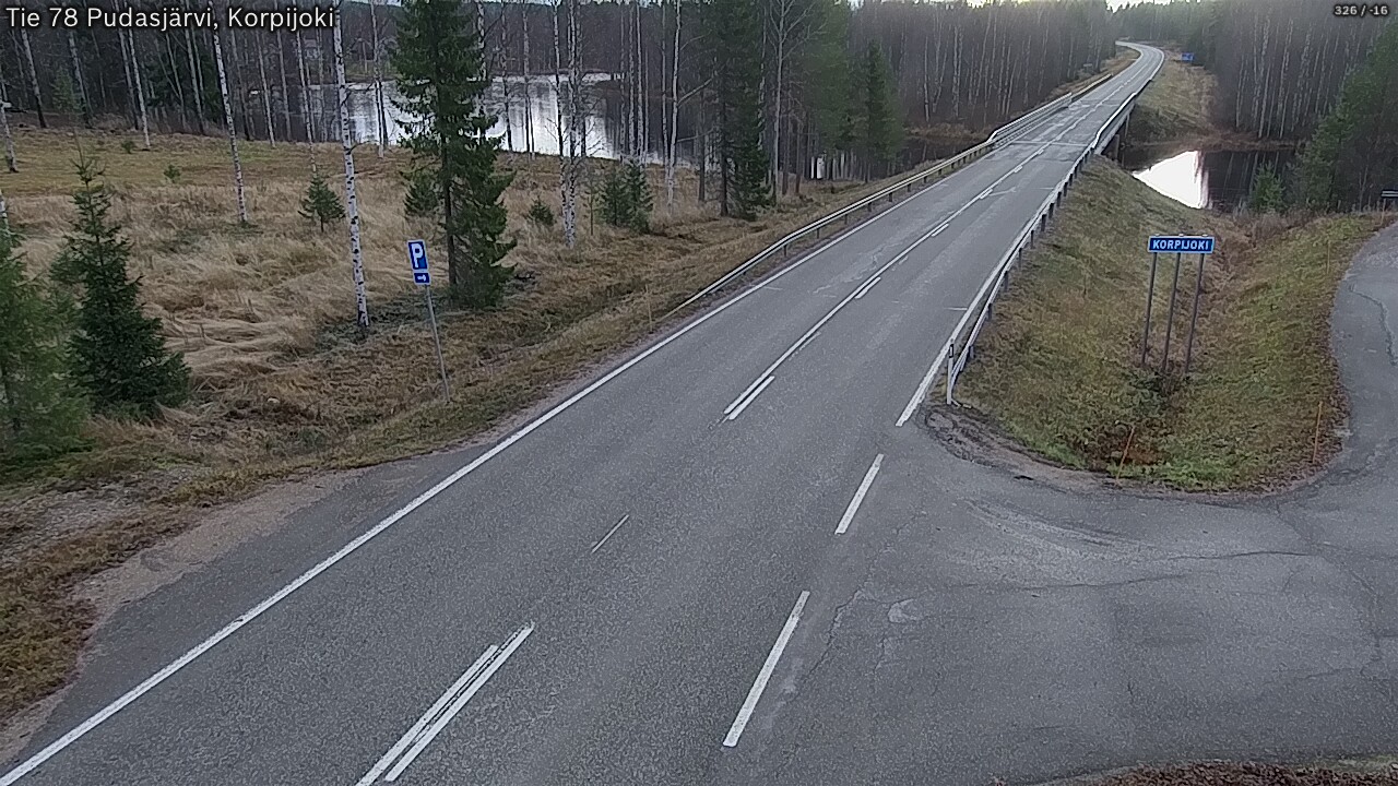 Kelikamerat Kuva Tie 78 Pudasjärvi, Korpijo, Pudasjärvi, Pohjois-Pohjanmaa