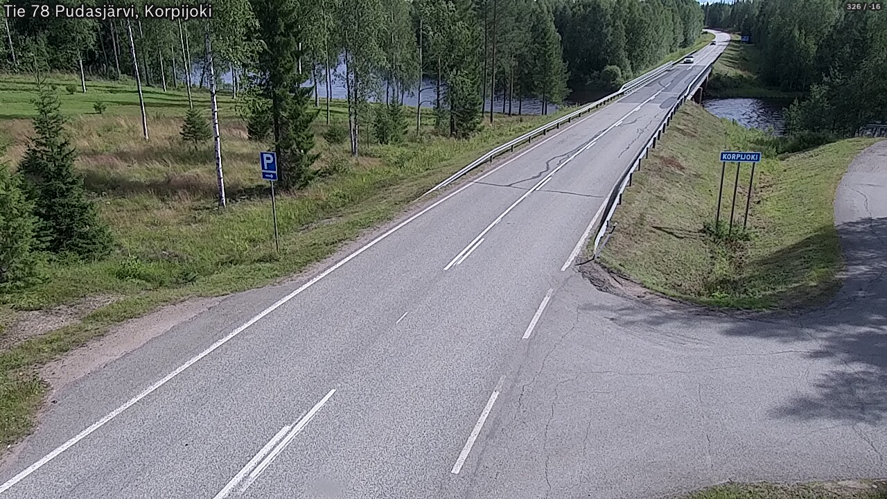 Weather Camera Image Väg 78 Pudasjärvi, Korpijoki, Pudasjärvi, Pohjois-Pohjanmaa
