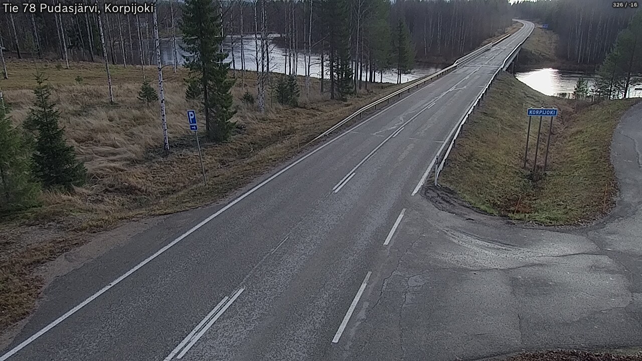 Kelikamerat Kuva Tie 78 Pudasjärvi, Korpijo, Pudasjärvi, Pohjois-Pohjanmaa