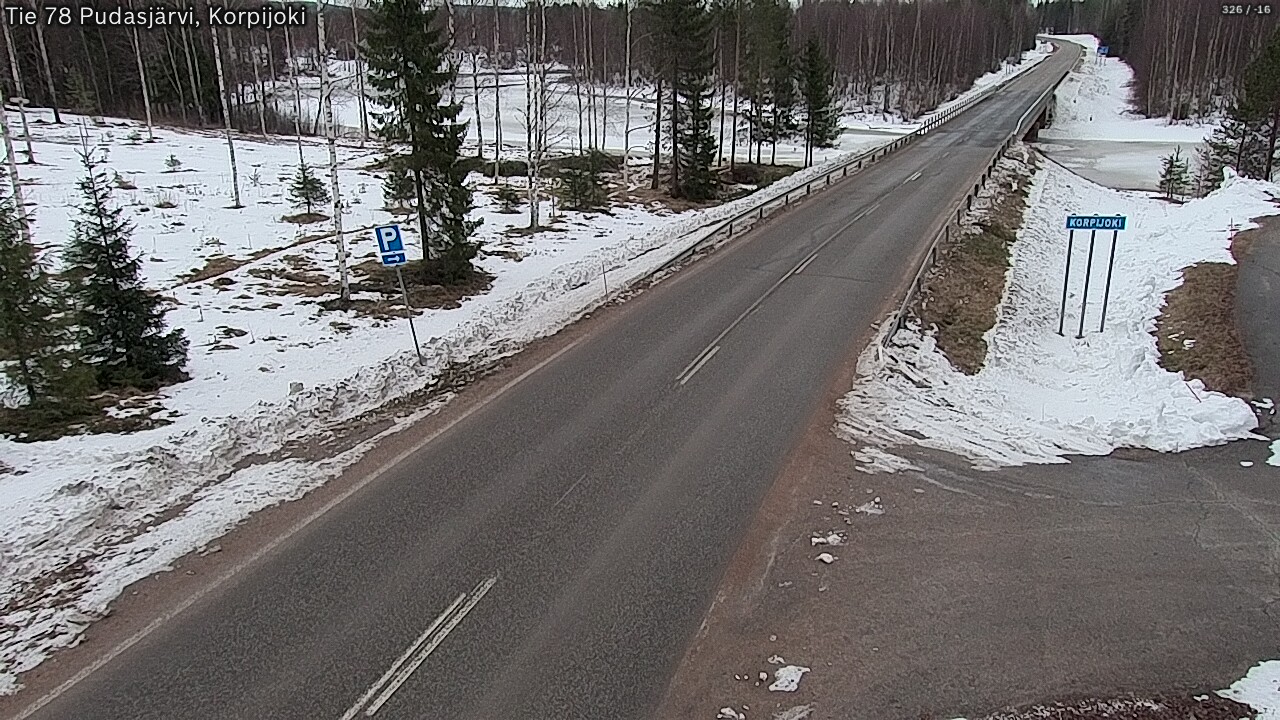 Kelikamerat Kuva Tie 78 Pudasjärvi, Korpijo, Pudasjärvi, Pohjois-Pohjanmaa