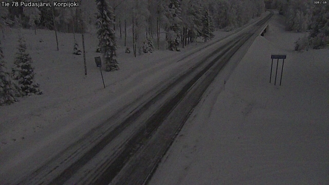 Kelikamerat Kuva Tie 78 Pudasjärvi, Korpijo, Pudasjärvi, Pohjois-Pohjanmaa