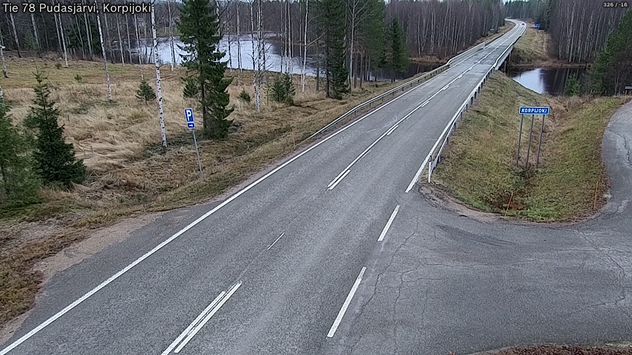 Kelikamerat Kuva Tie 78 Pudasjärvi, Korpijo, Pudasjärvi, Pohjois-Pohjanmaa