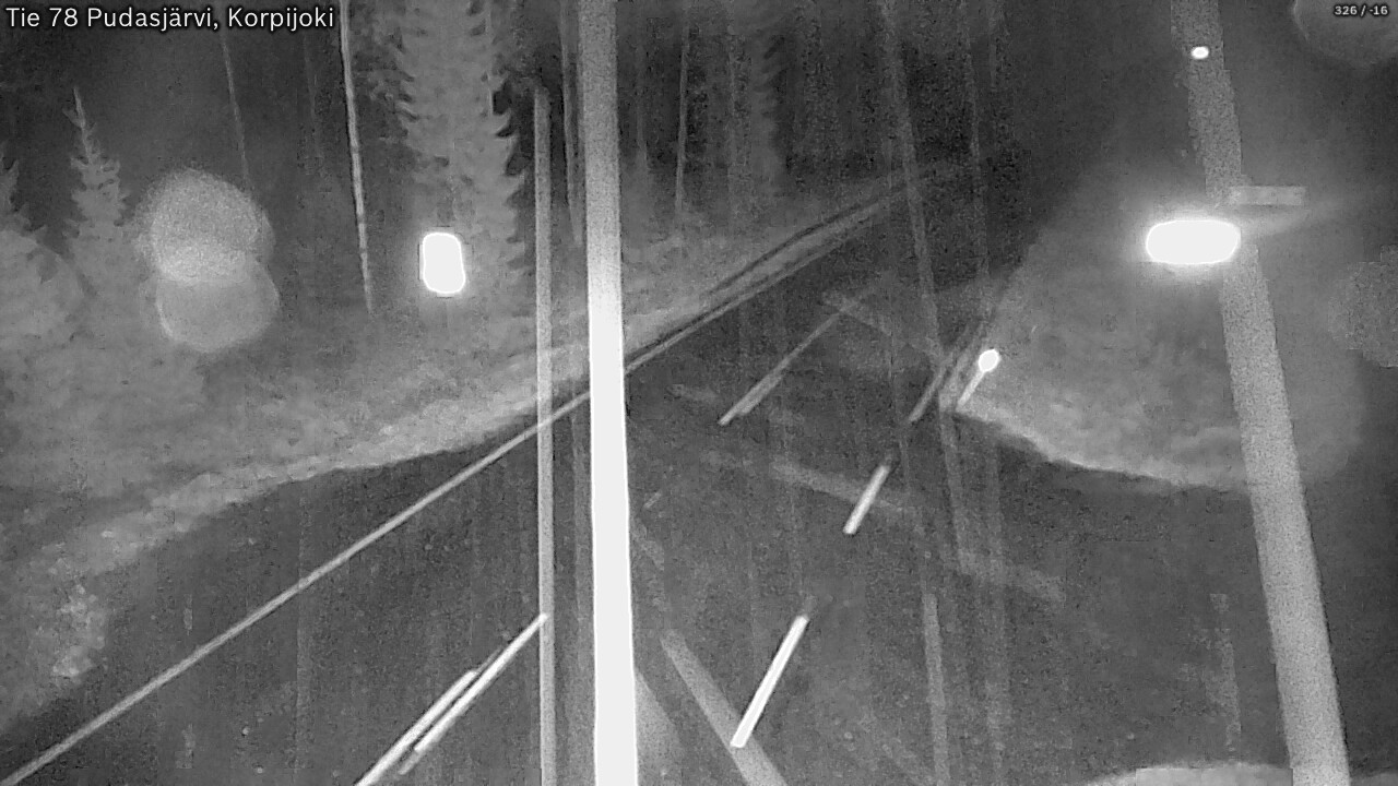 Weather Camera Image Road 78 Pudasjärvi, Korpijoki, Pudasjärvi, Pohjois-Pohjanmaa