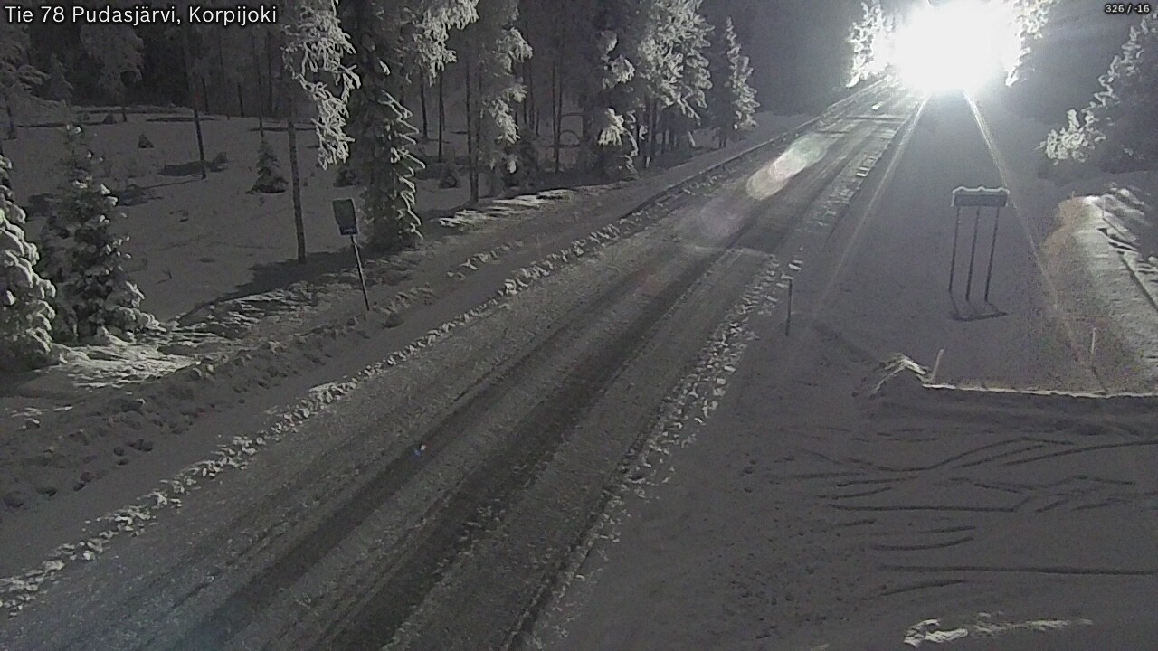 Kelikamerat Kuva Tie 78 Pudasjärvi, Korpijo, Pudasjärvi, Pohjois-Pohjanmaa