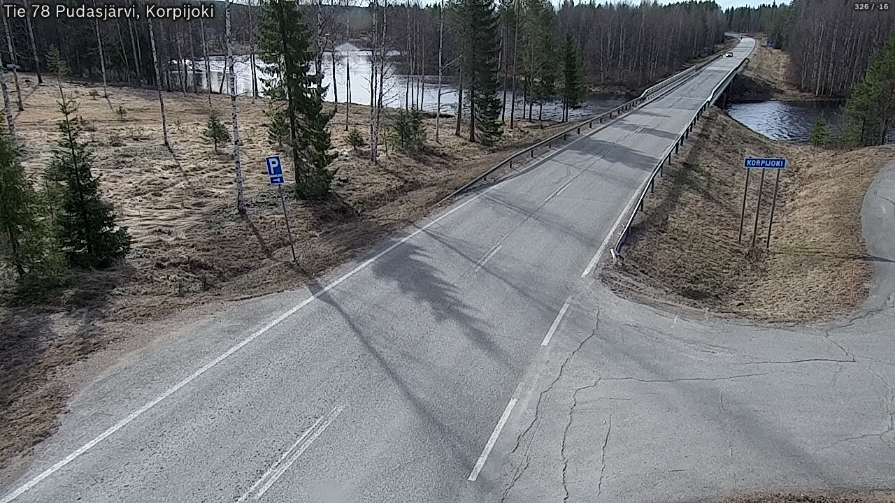 Kelikamerat Kuva Tie 78 Pudasjärvi, Korpijo, Pudasjärvi, Pohjois-Pohjanmaa