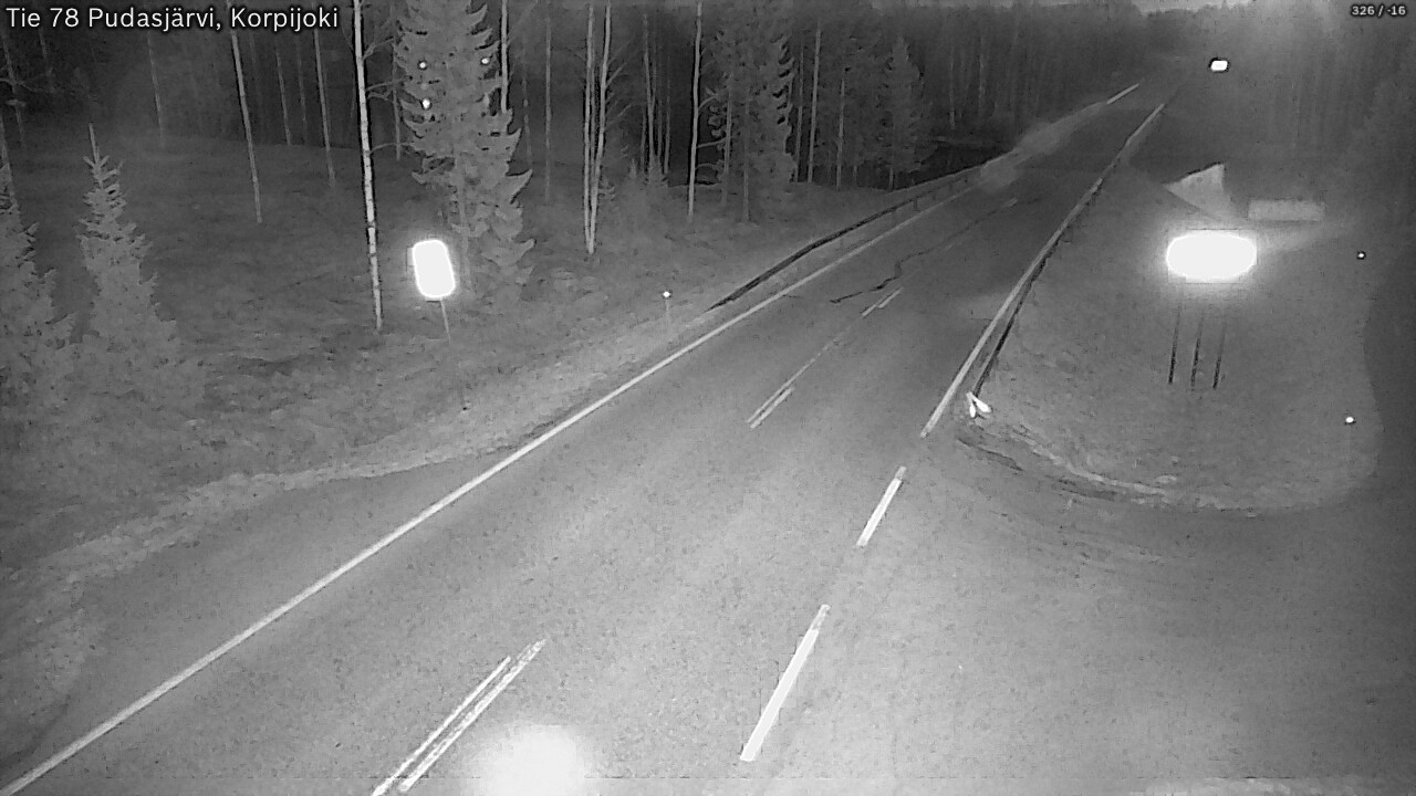 Kelikamerat Kuva Tie 78 Pudasjärvi, Korpijo, Pudasjärvi, Pohjois-Pohjanmaa