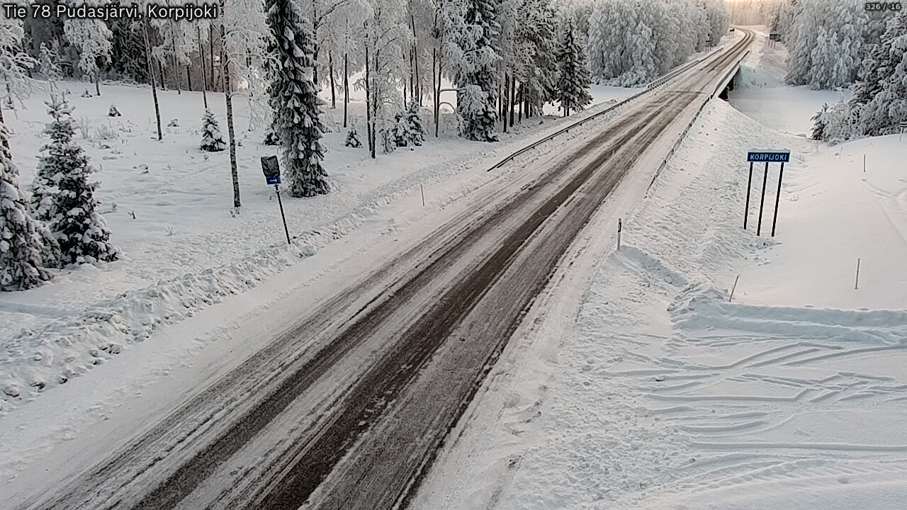 Kelikamerat Kuva Tie 78 Pudasjärvi, Korpijo, Pudasjärvi, Pohjois-Pohjanmaa