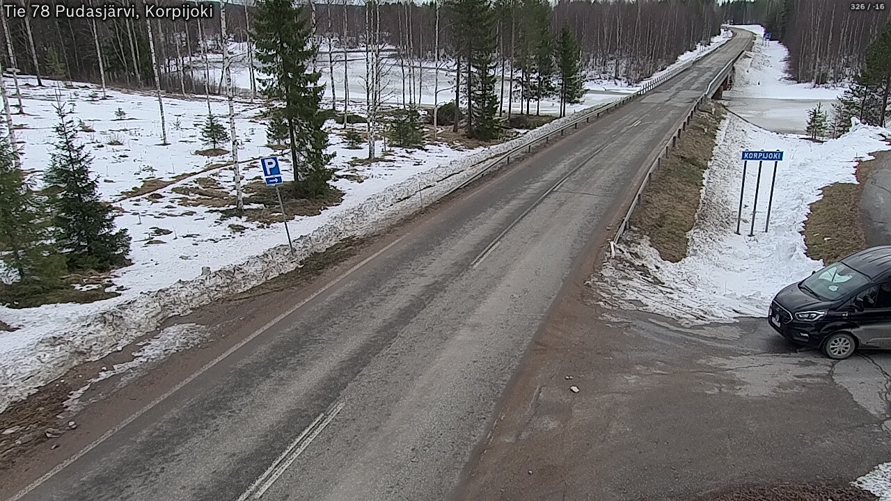 Weather Camera Image Väg 78 Pudasjärvi, Korpijoki, Pudasjärvi, Pohjois-Pohjanmaa