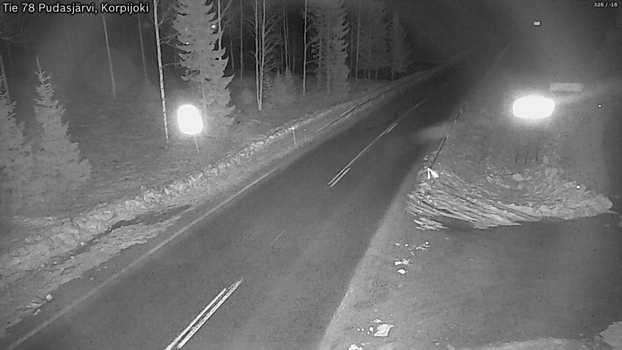 Kelikamerat Kuva Tie 78 Pudasjärvi, Korpijo, Pudasjärvi, Pohjois-Pohjanmaa