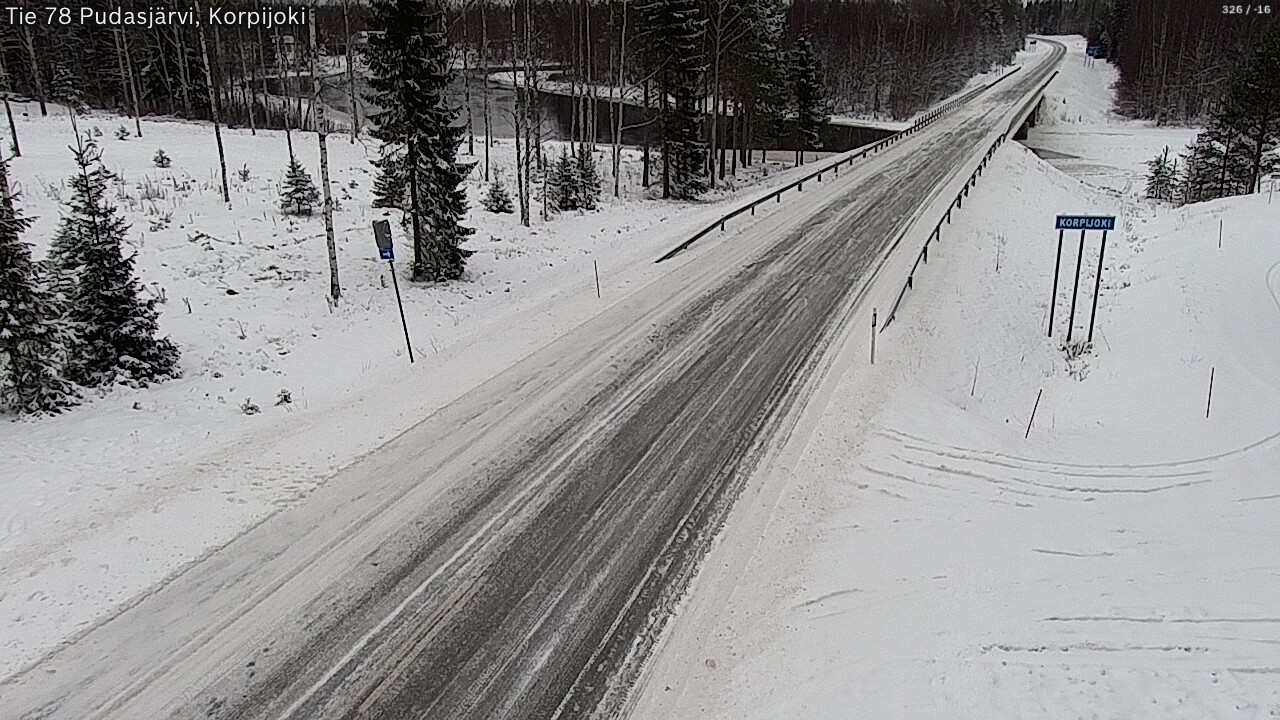Kelikamerat Kuva Tie 78 Pudasjärvi, Korpijo, Pudasjärvi, Pohjois-Pohjanmaa