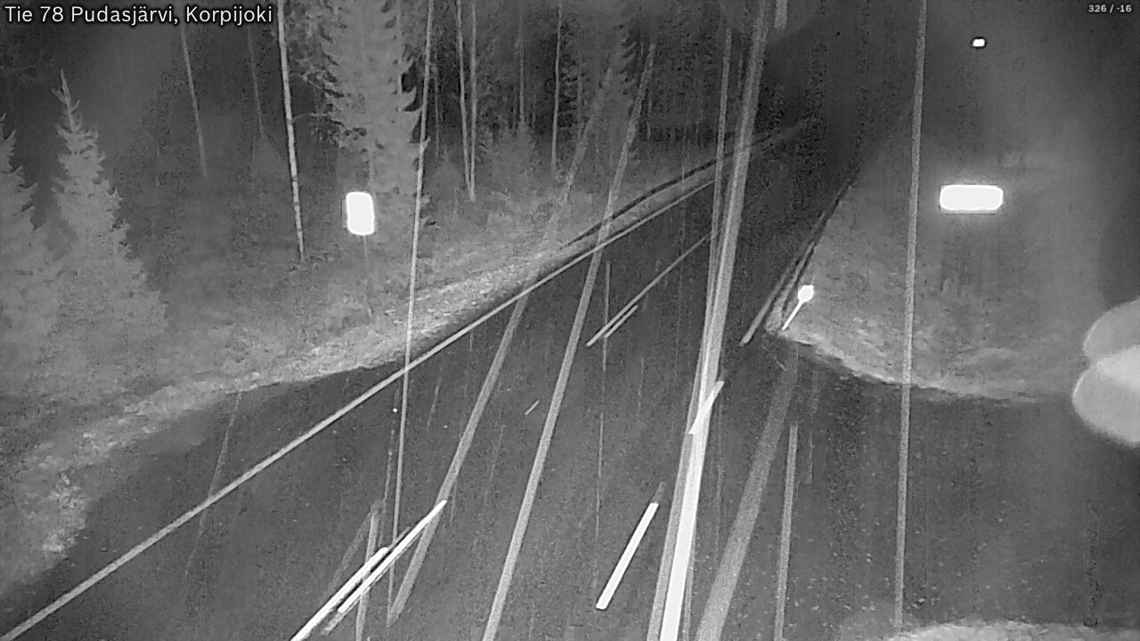 Weather Camera Image Road 78 Pudasjärvi, Korpijoki, Pudasjärvi, Pohjois-Pohjanmaa
