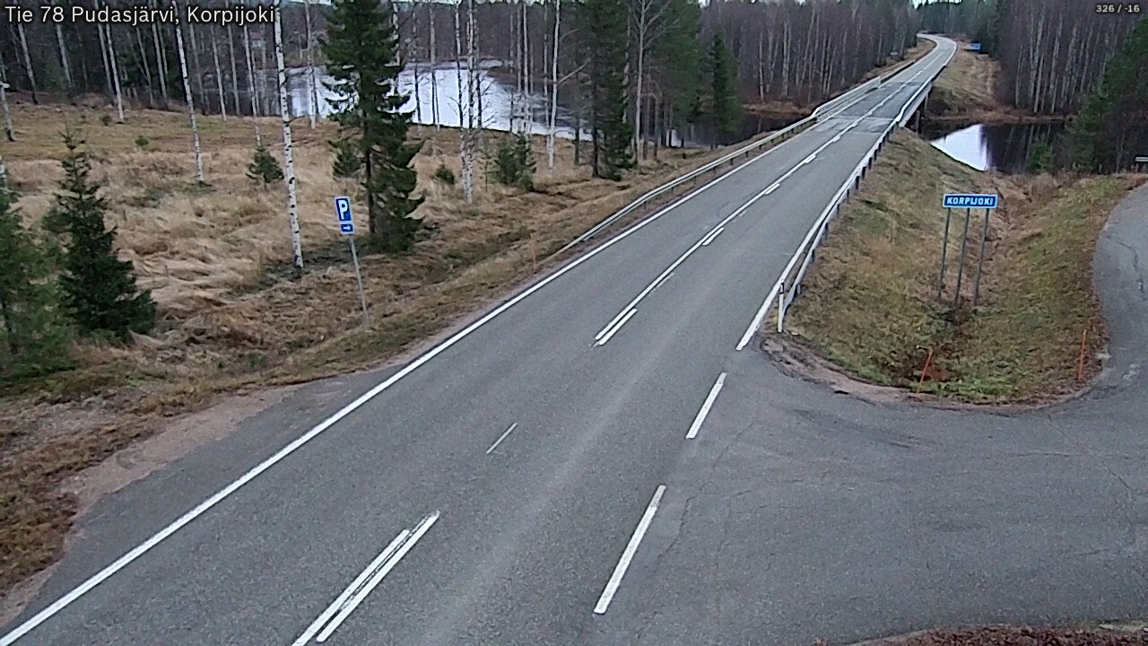 Kelikamerat Kuva Tie 78 Pudasjärvi, Korpijo, Pudasjärvi, Pohjois-Pohjanmaa