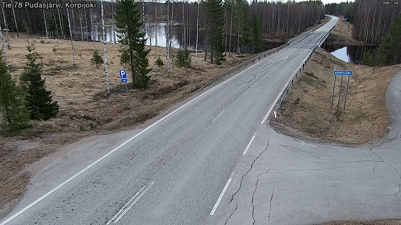 Kelikamerat Kuva Tie 78 Pudasjärvi, Korpijo, Pudasjärvi, Pohjois-Pohjanmaa