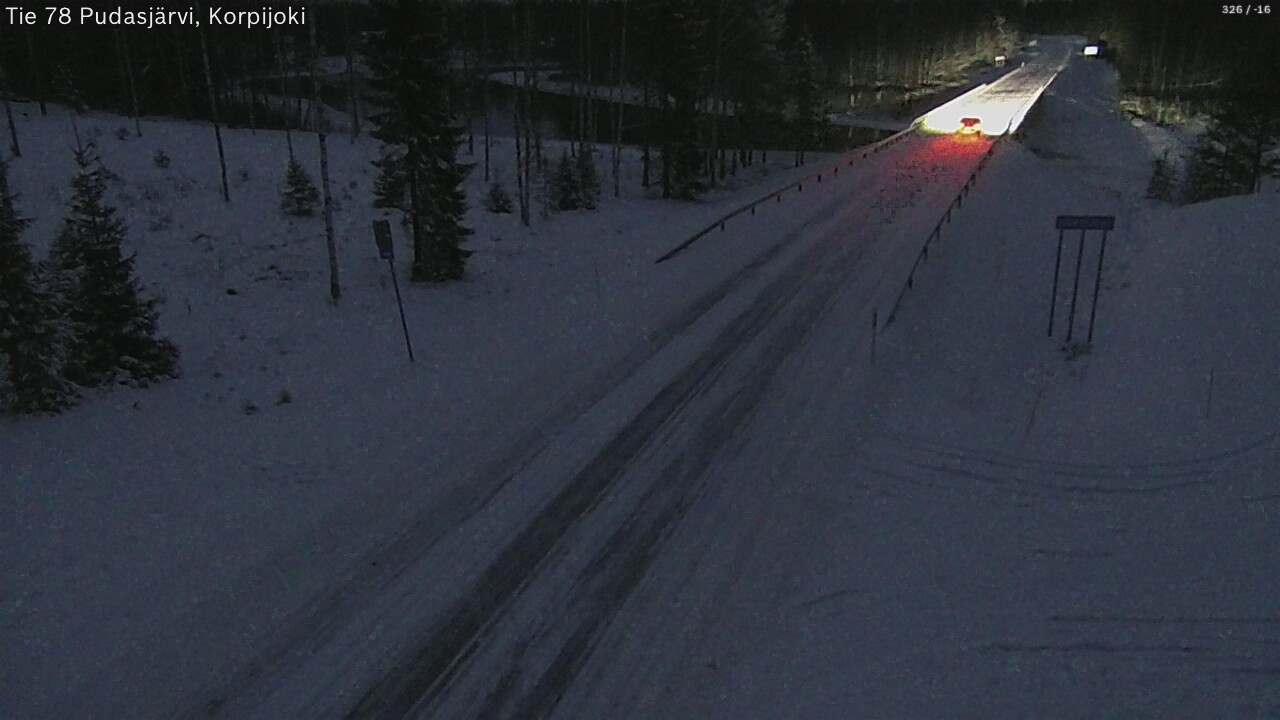 Kelikamerat Kuva Tie 78 Pudasjärvi, Korpijo, Pudasjärvi, Pohjois-Pohjanmaa