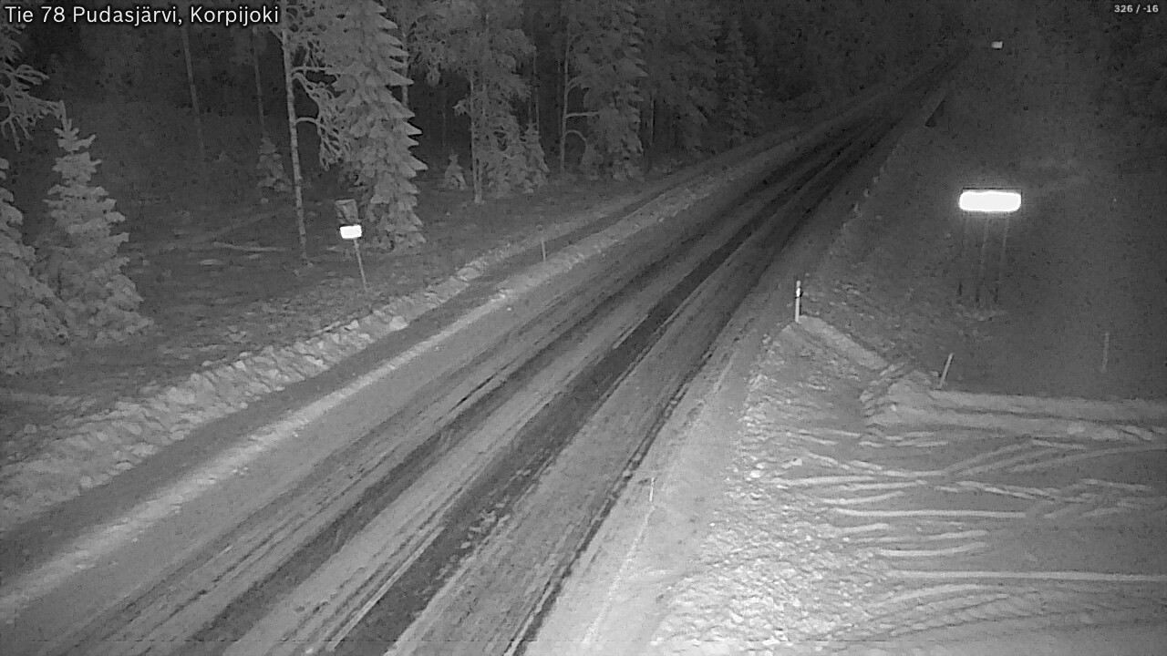 Kelikamerat Kuva Tie 78 Pudasjärvi, Korpijo, Pudasjärvi, Pohjois-Pohjanmaa