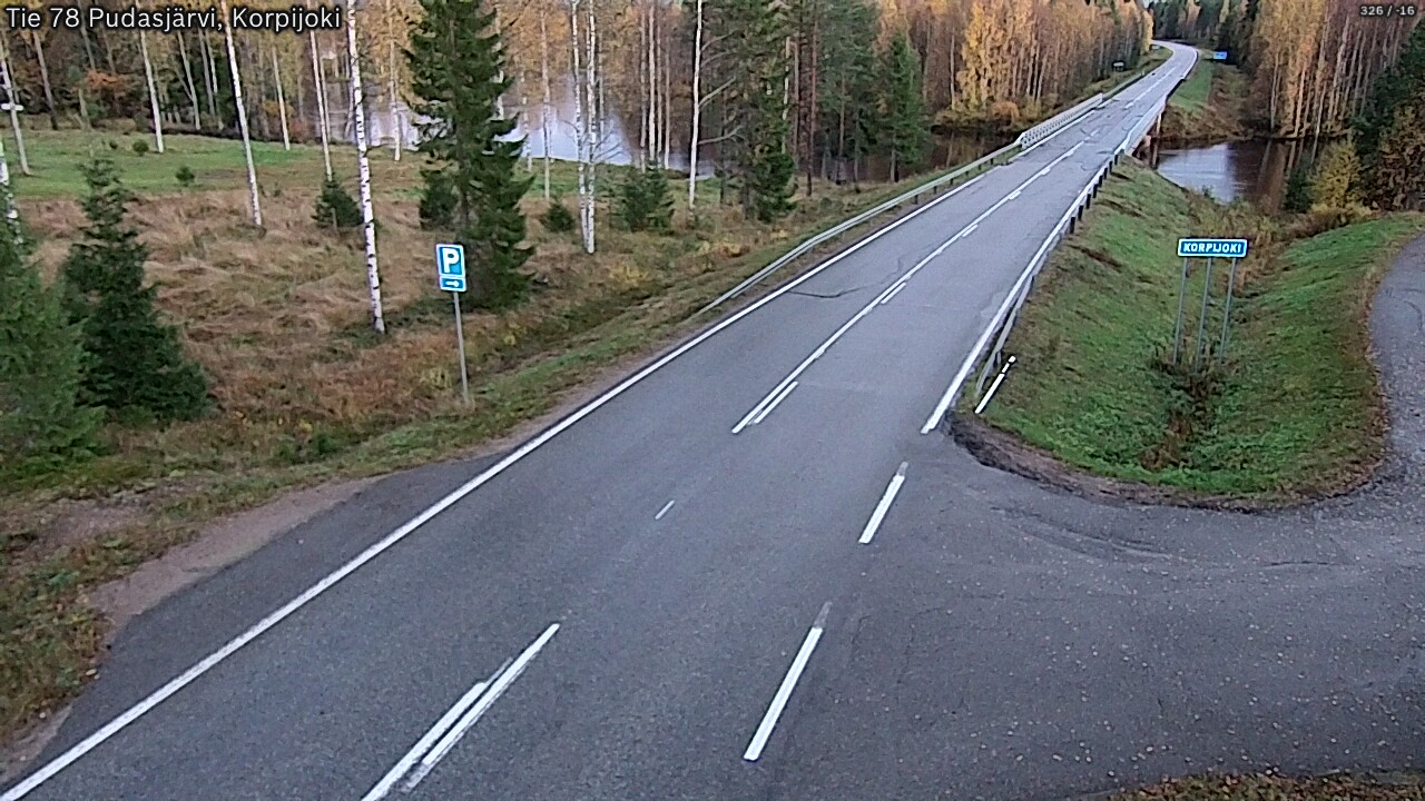 Weather Camera Image Road 78 Pudasjärvi, Korpijoki, Pudasjärvi, Pohjois-Pohjanmaa