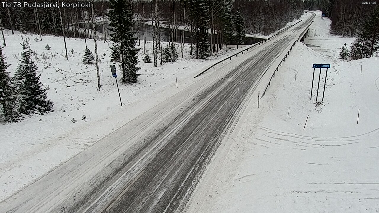 Kelikamerat Kuva Tie 78 Pudasjärvi, Korpijo, Pudasjärvi, Pohjois-Pohjanmaa