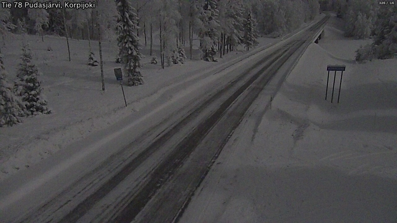 Kelikamerat Kuva Tie 78 Pudasjärvi, Korpijo, Pudasjärvi, Pohjois-Pohjanmaa