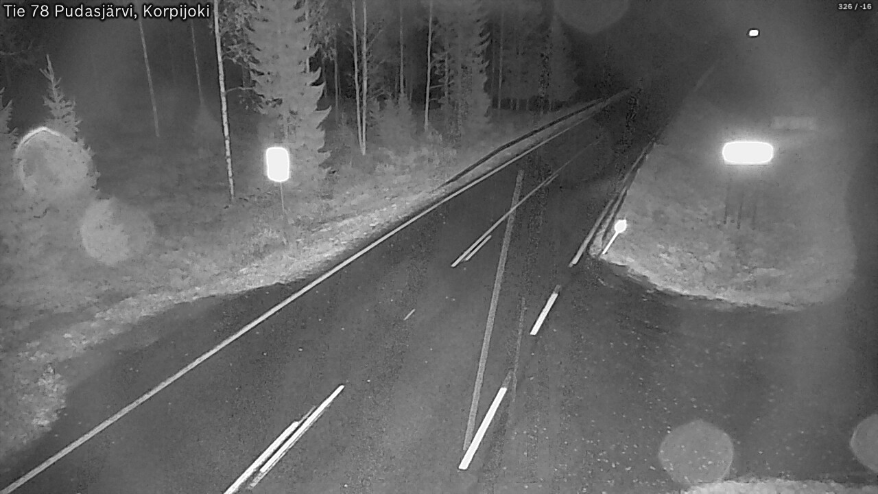 Weather Camera Image Road 78 Pudasjärvi, Korpijoki, Pudasjärvi, Pohjois-Pohjanmaa