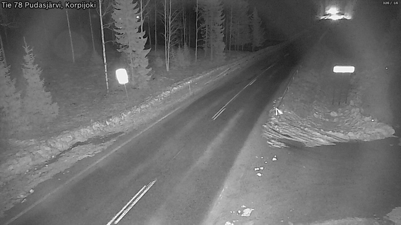 Kelikamerat Kuva Tie 78 Pudasjärvi, Korpijo, Pudasjärvi, Pohjois-Pohjanmaa