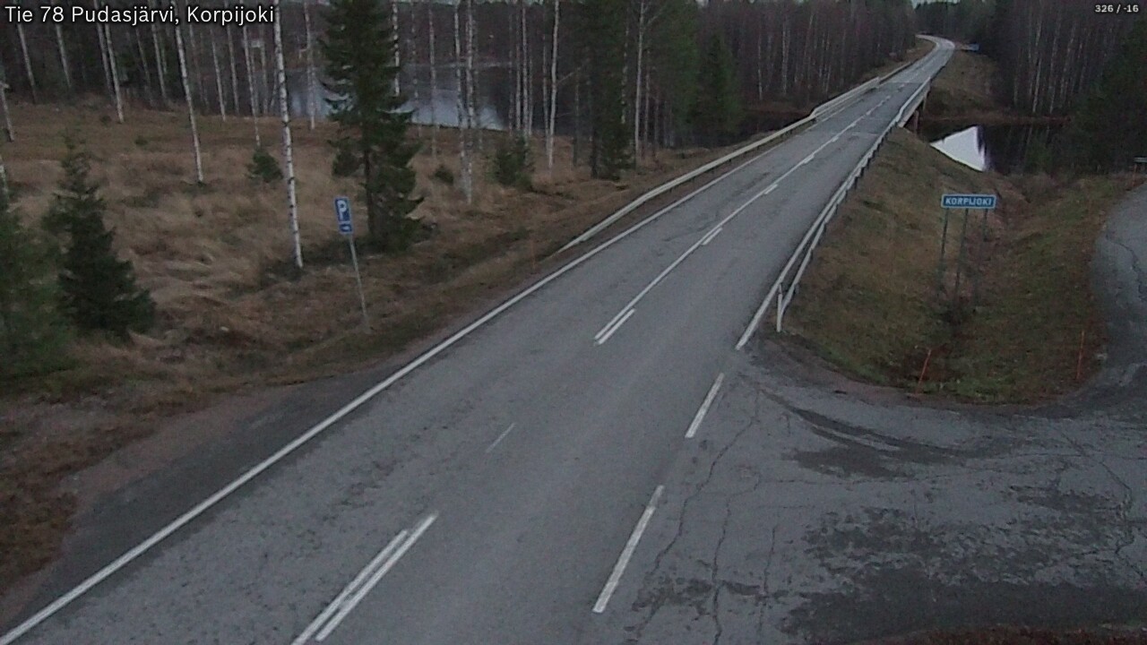 Kelikamerat Kuva Tie 78 Pudasjärvi, Korpijo, Pudasjärvi, Pohjois-Pohjanmaa