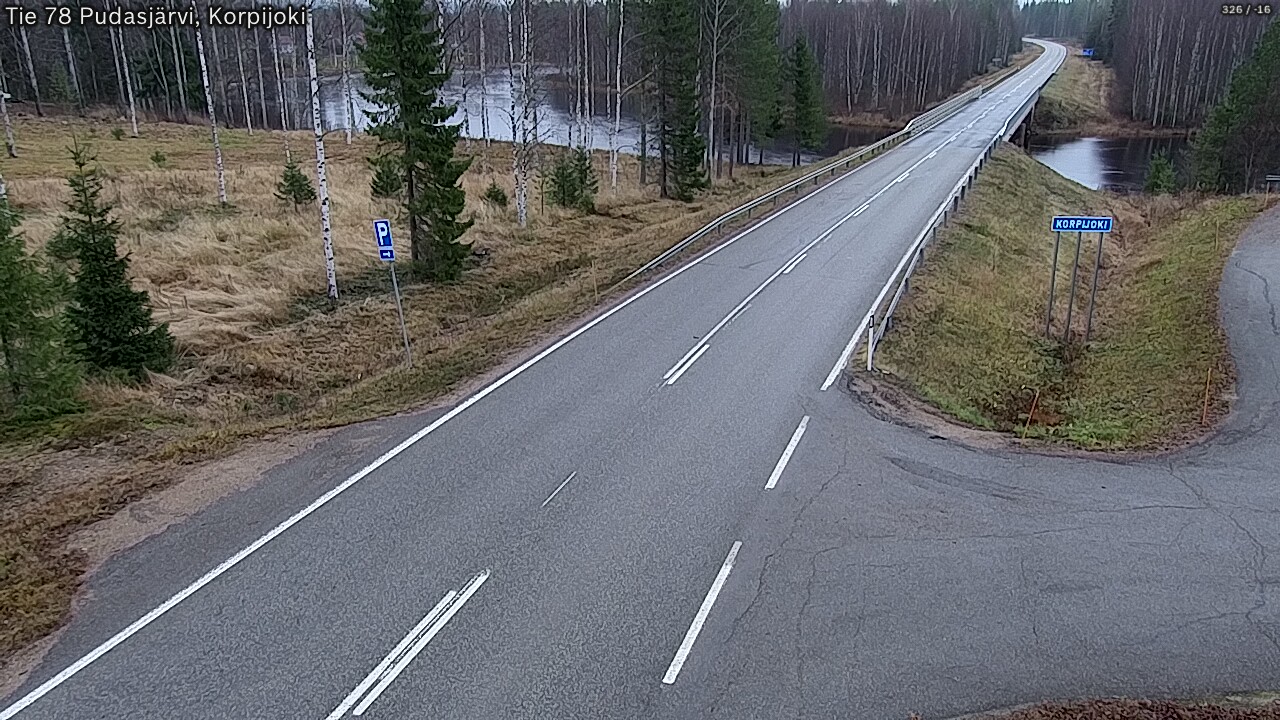 Kelikamerat Kuva Tie 78 Pudasjärvi, Korpijo, Pudasjärvi, Pohjois-Pohjanmaa