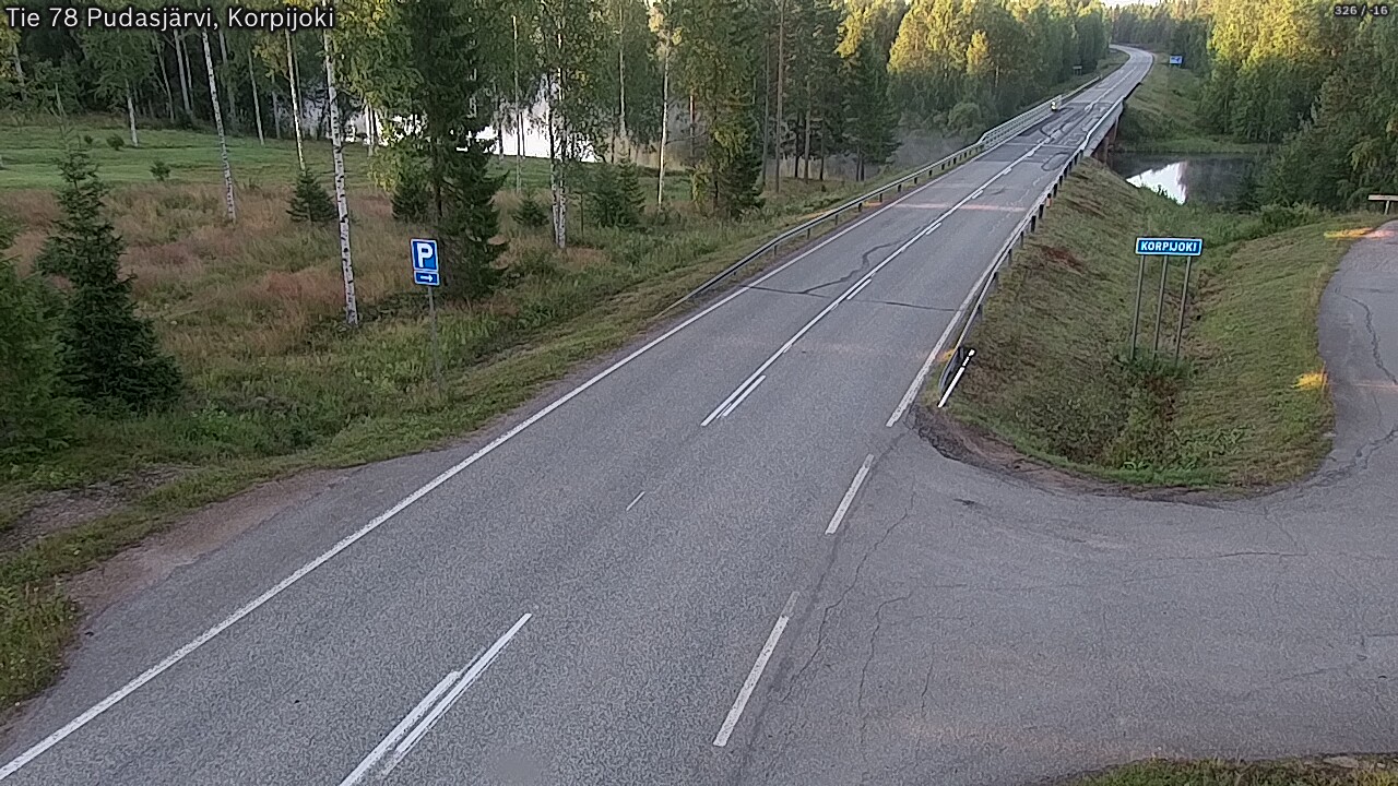 Weather Camera Image Väg 78 Pudasjärvi, Korpijoki, Pudasjärvi, Pohjois-Pohjanmaa