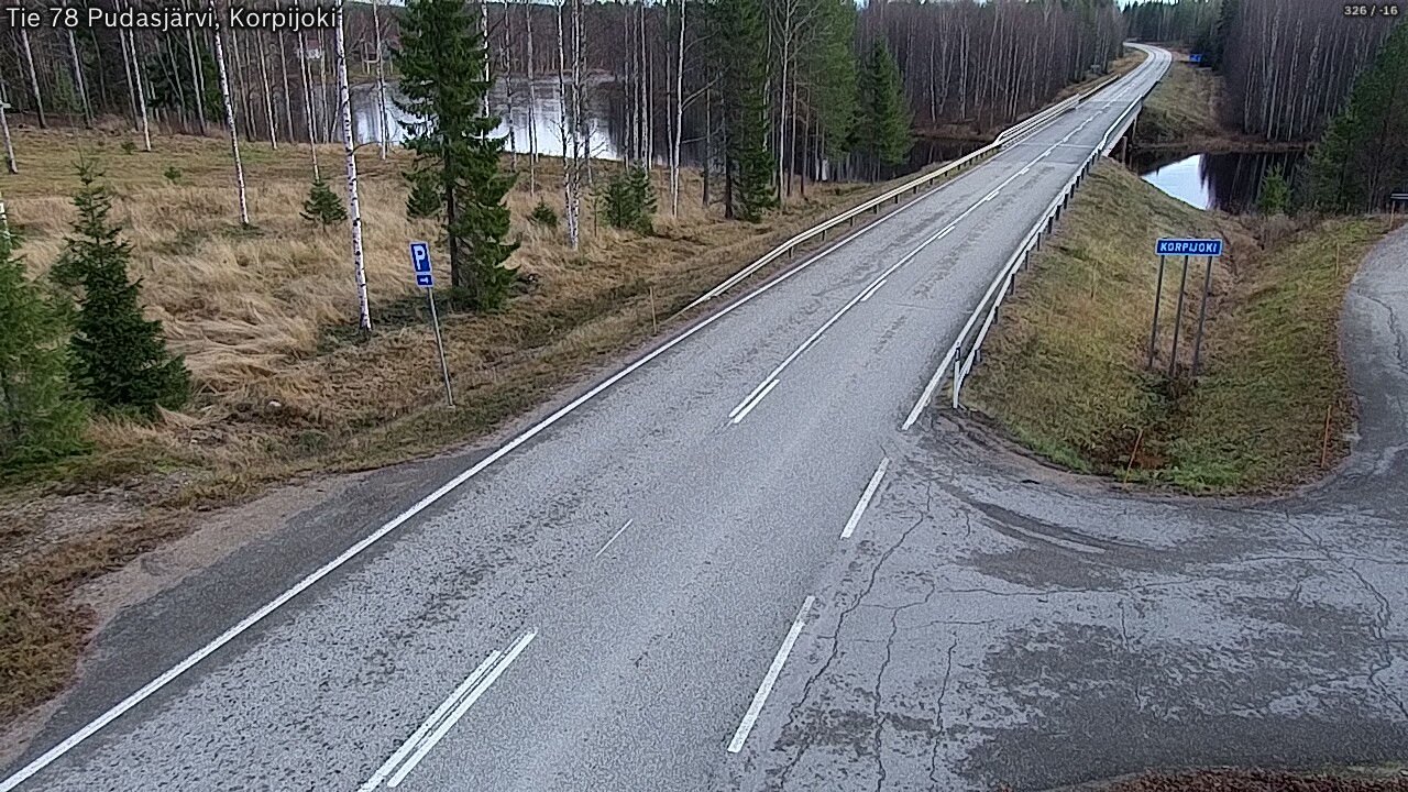Kelikamerat Kuva Tie 78 Pudasjärvi, Korpijo, Pudasjärvi, Pohjois-Pohjanmaa