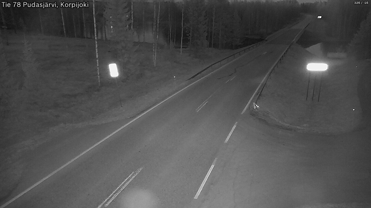 Kelikamerat Kuva Tie 78 Pudasjärvi, Korpijo, Pudasjärvi, Pohjois-Pohjanmaa