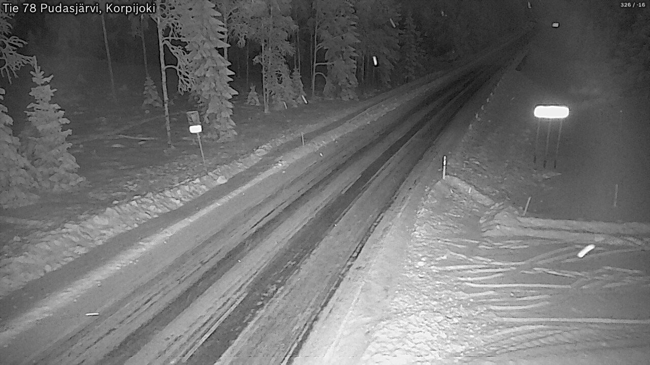 Kelikamerat Kuva Tie 78 Pudasjärvi, Korpijo, Pudasjärvi, Pohjois-Pohjanmaa