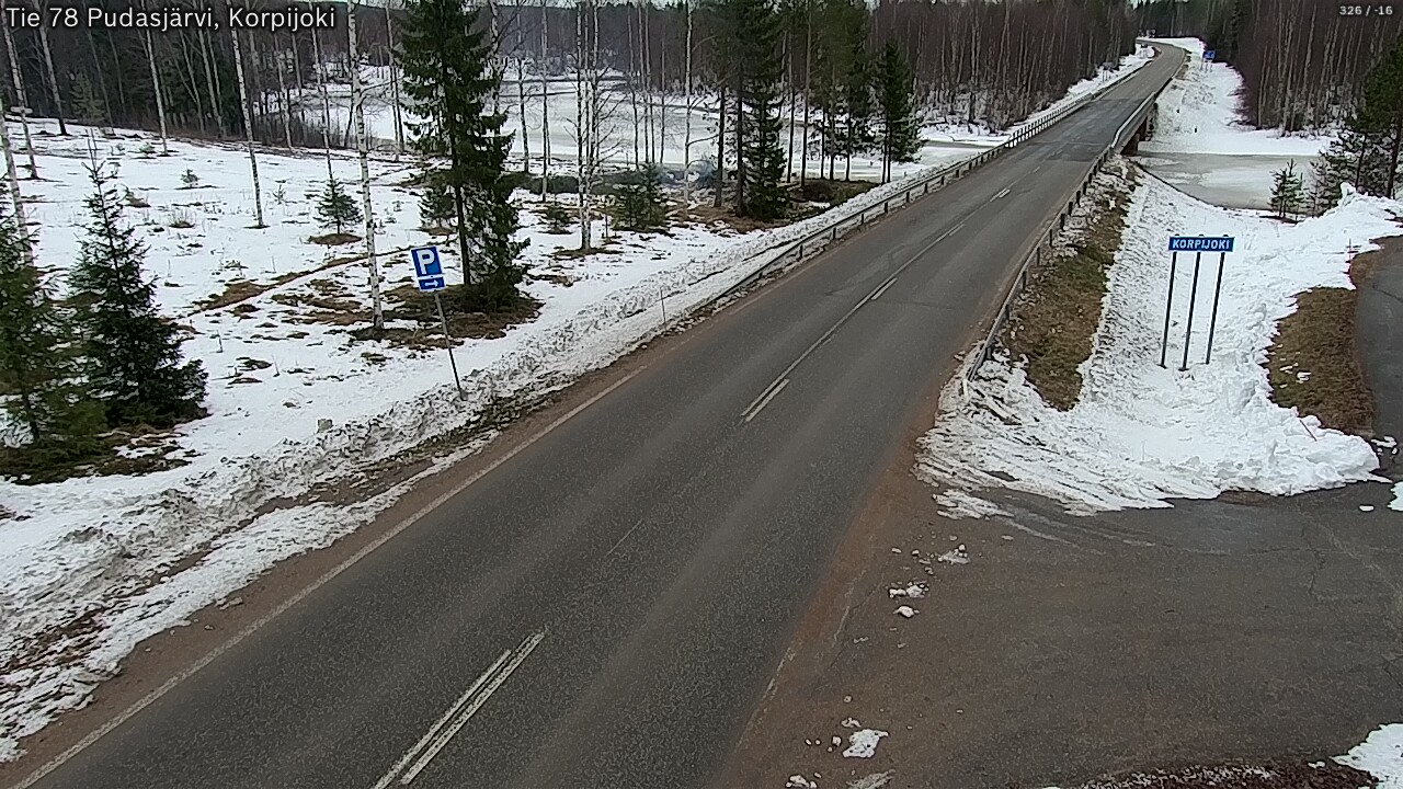 Kelikamerat Kuva Tie 78 Pudasjärvi, Korpijo, Pudasjärvi, Pohjois-Pohjanmaa