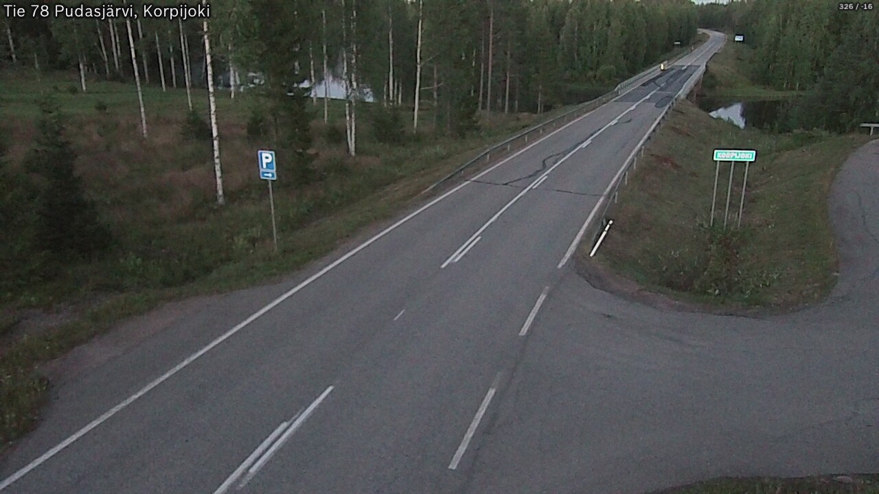Kelikamerat Kuva Tie 78 Pudasjärvi, Korpijo, Pudasjärvi, Pohjois-Pohjanmaa