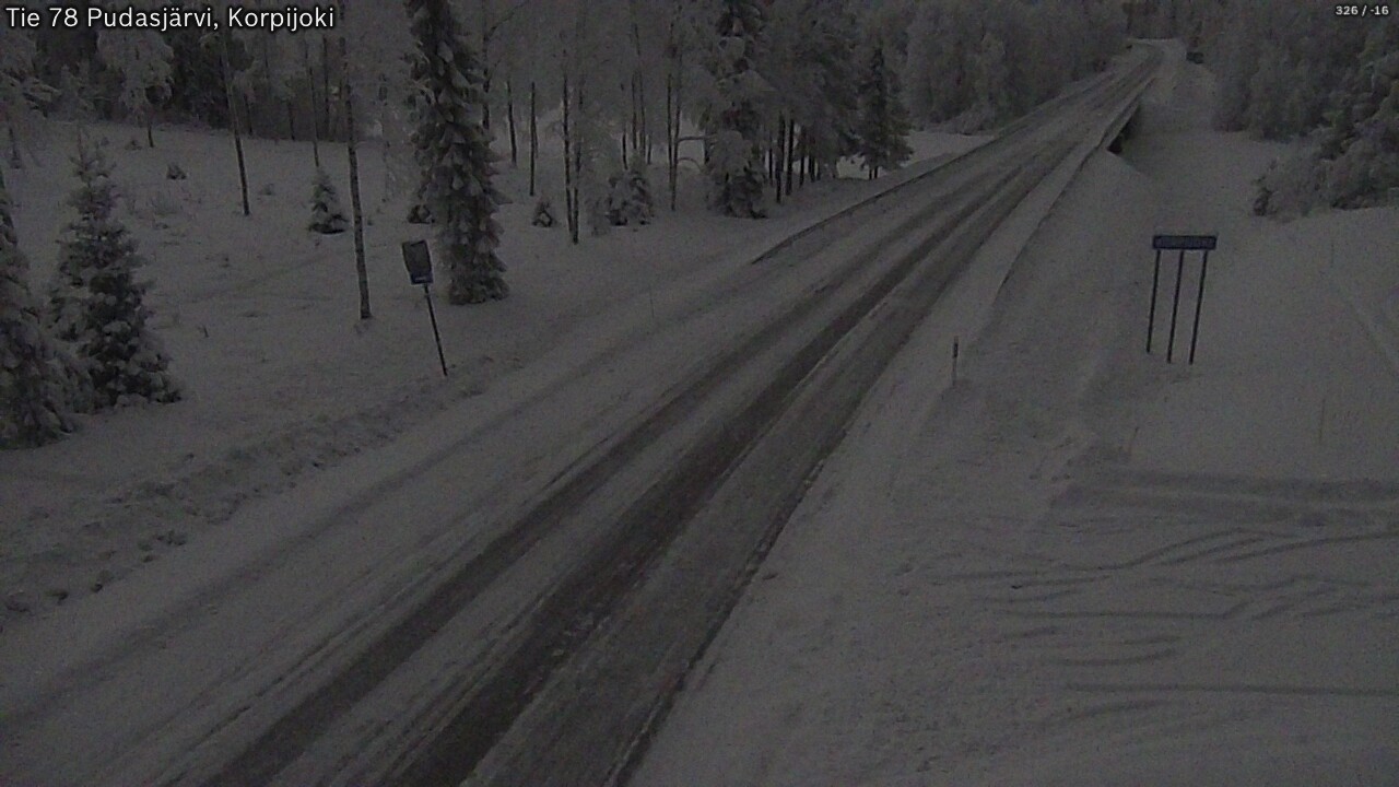 Kelikamerat Kuva Tie 78 Pudasjärvi, Korpijo, Pudasjärvi, Pohjois-Pohjanmaa
