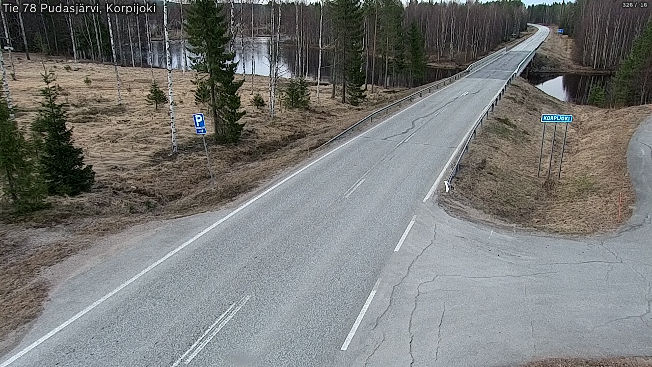 Weather Camera Image Väg 78 Pudasjärvi, Korpijoki, Pudasjärvi, Pohjois-Pohjanmaa