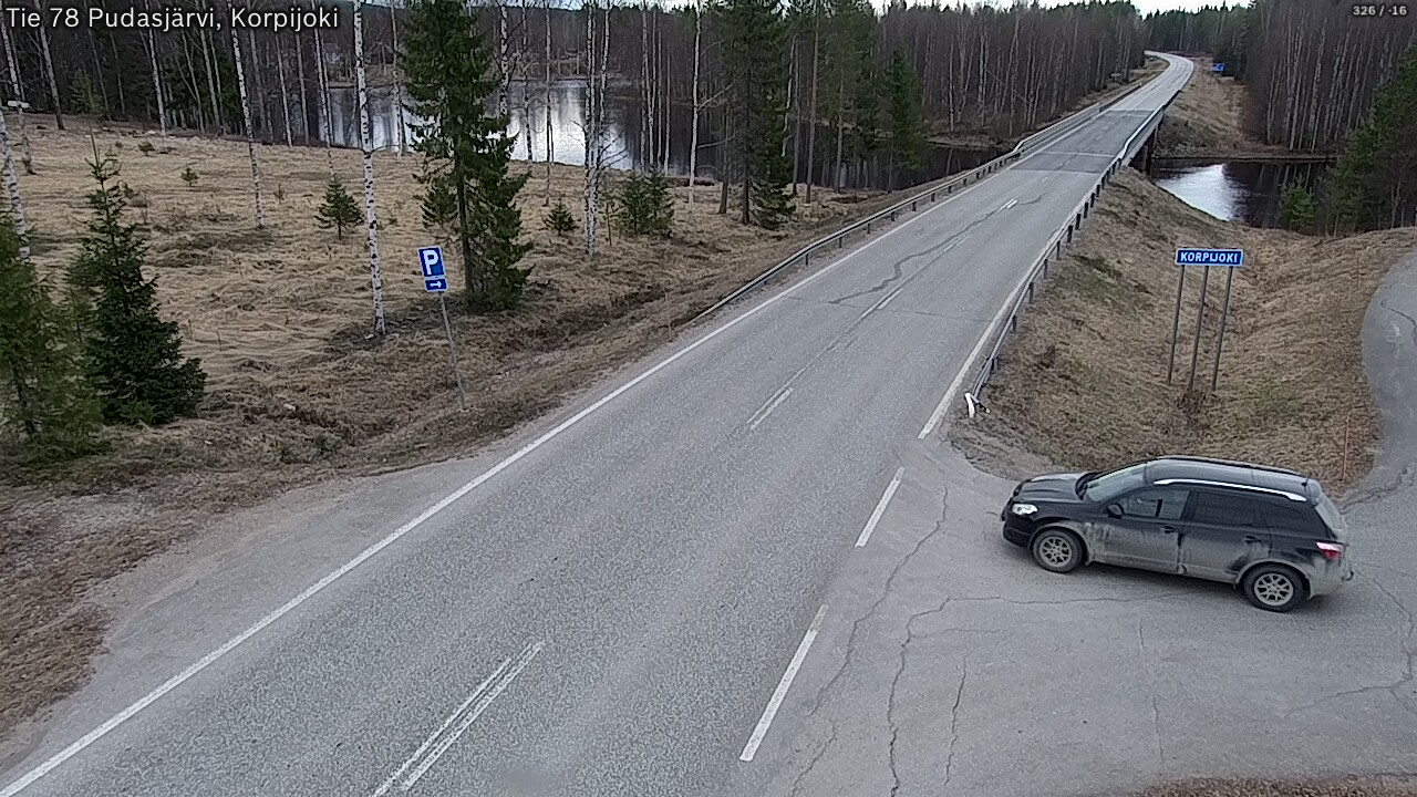 Weather Camera Image Väg 78 Pudasjärvi, Korpijoki, Pudasjärvi, Pohjois-Pohjanmaa