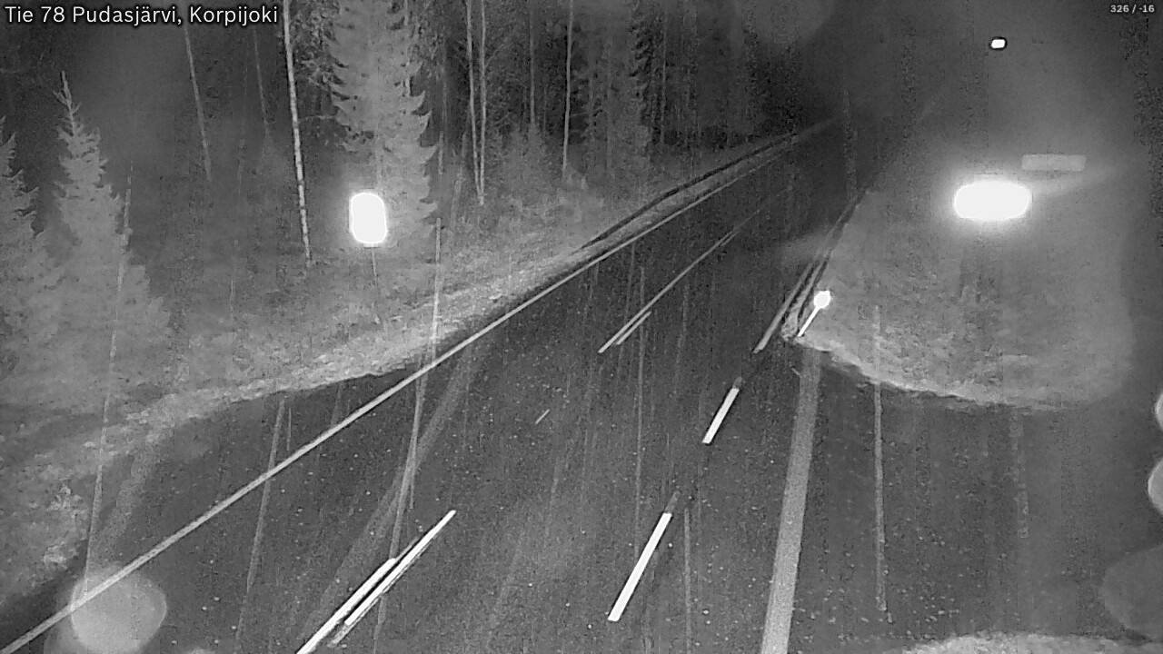 Weather Camera Image Road 78 Pudasjärvi, Korpijoki, Pudasjärvi, Pohjois-Pohjanmaa