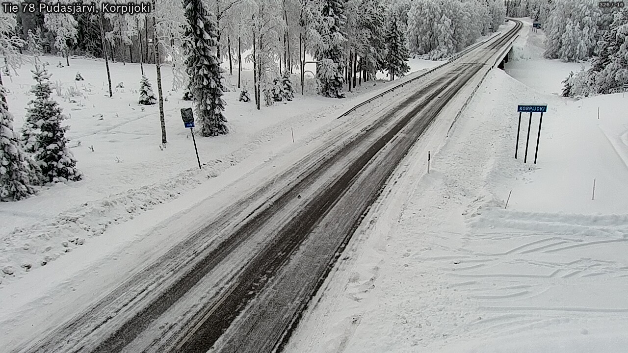 Kelikamerat Kuva Tie 78 Pudasjärvi, Korpijo, Pudasjärvi, Pohjois-Pohjanmaa