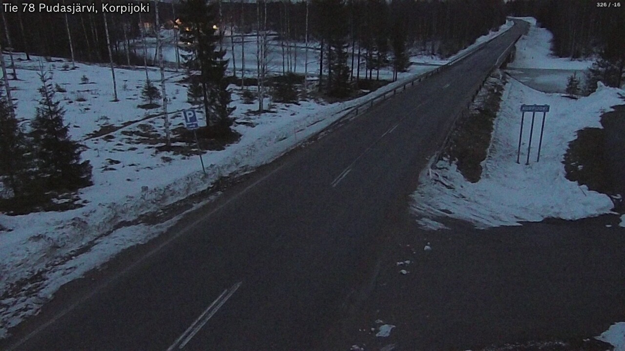 Kelikamerat Kuva Tie 78 Pudasjärvi, Korpijo, Pudasjärvi, Pohjois-Pohjanmaa