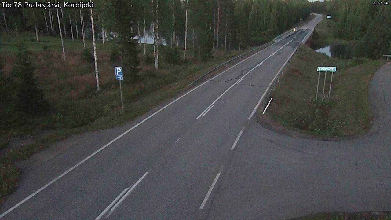 Kelikamerat Kuva Tie 78 Pudasjärvi, Korpijo, Pudasjärvi, Pohjois-Pohjanmaa