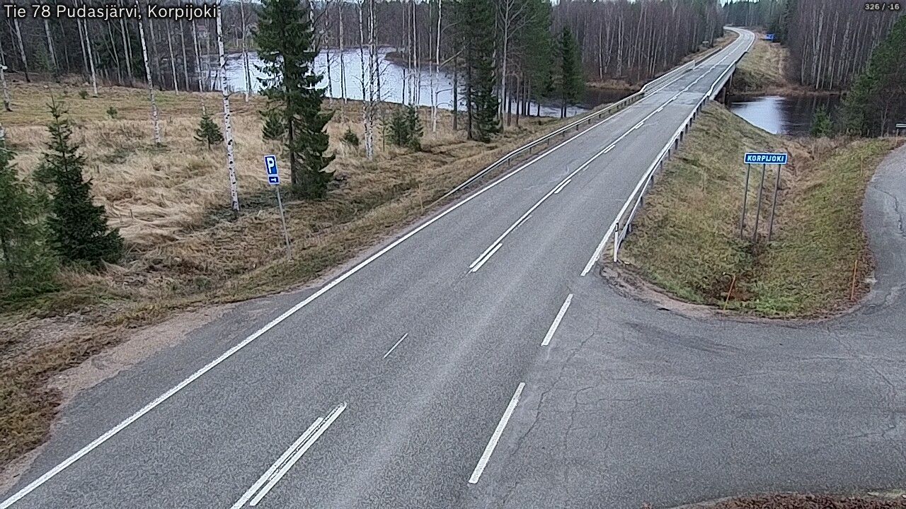 Kelikamerat Kuva Tie 78 Pudasjärvi, Korpijo, Pudasjärvi, Pohjois-Pohjanmaa