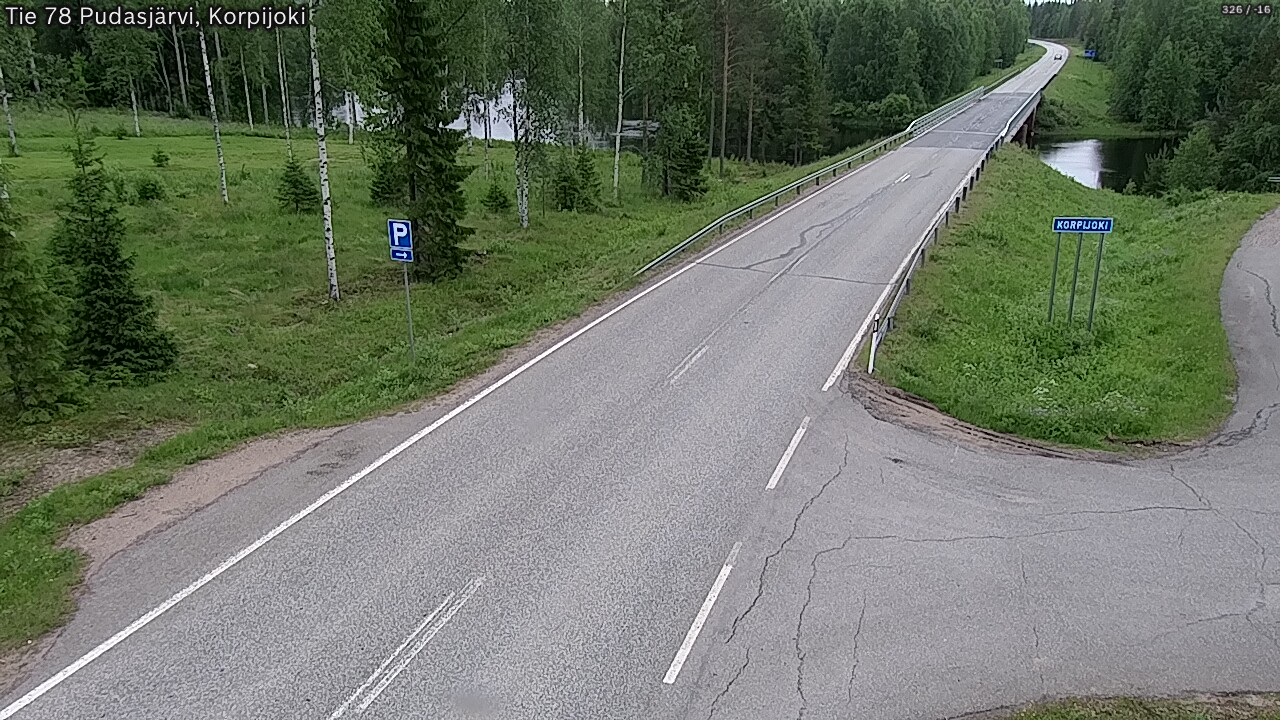 Kelikamerat Kuva Tie 78 Pudasjärvi, Korpijo, Pudasjärvi, Pohjois-Pohjanmaa