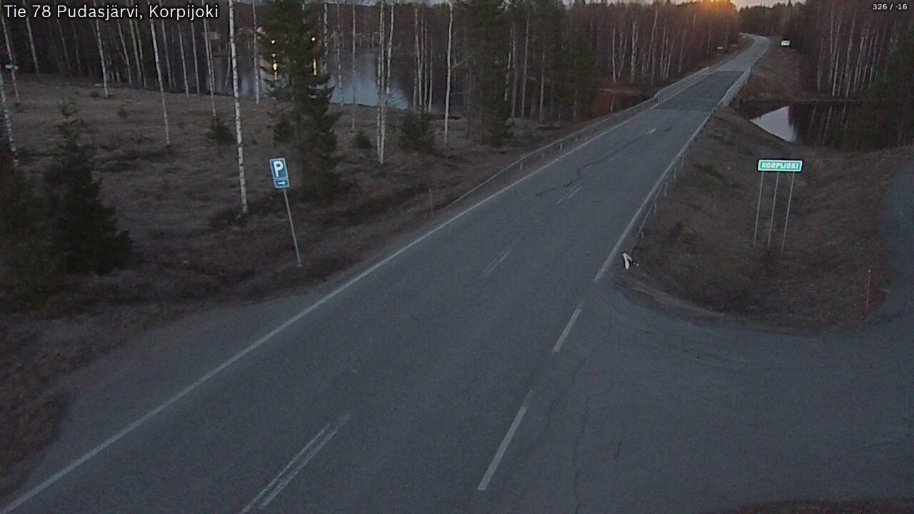 Kelikamerat Kuva Tie 78 Pudasjärvi, Korpijo, Pudasjärvi, Pohjois-Pohjanmaa