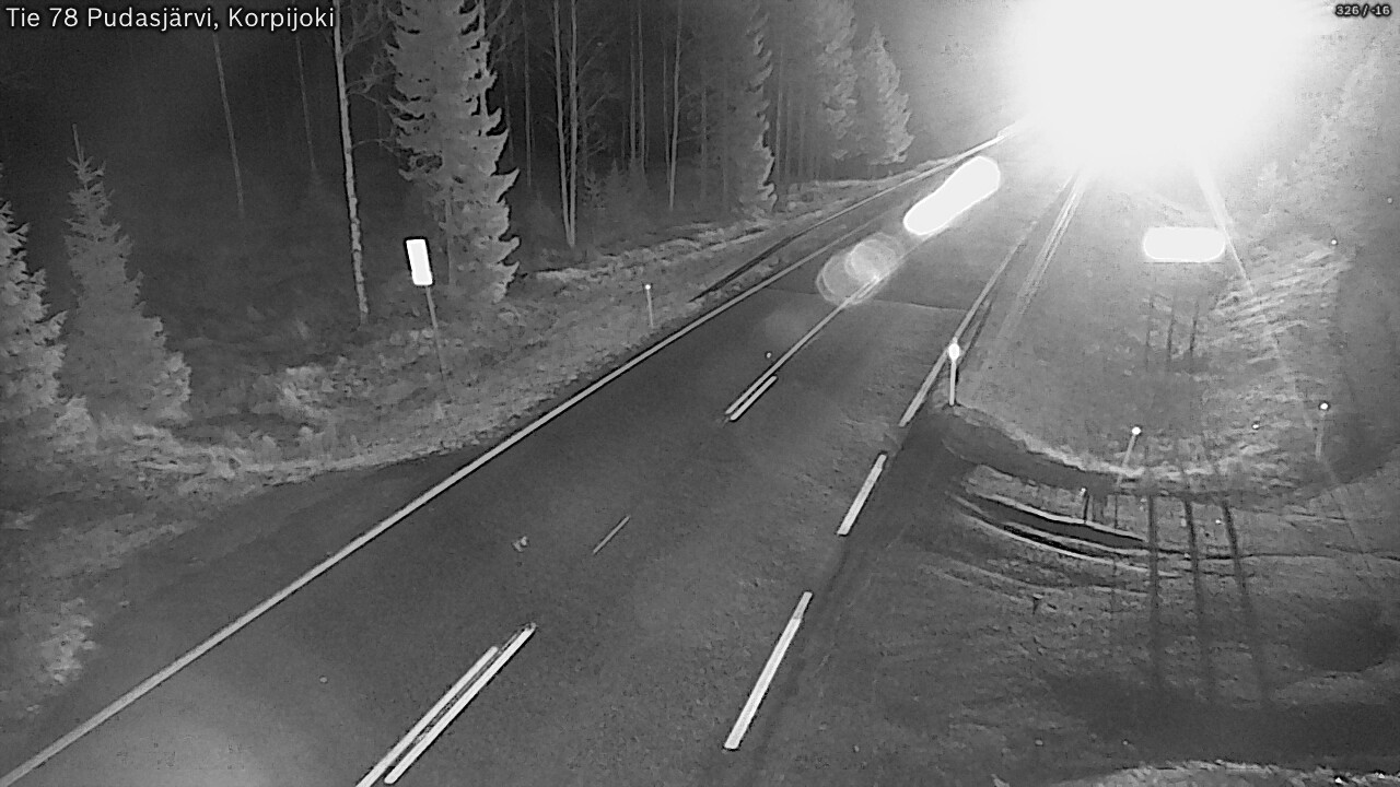 Kelikamerat Kuva Tie 78 Pudasjärvi, Korpijo, Pudasjärvi, Pohjois-Pohjanmaa