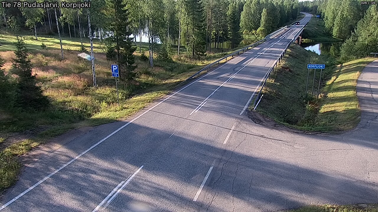 Weather Camera Image Väg 78 Pudasjärvi, Korpijoki, Pudasjärvi, Pohjois-Pohjanmaa