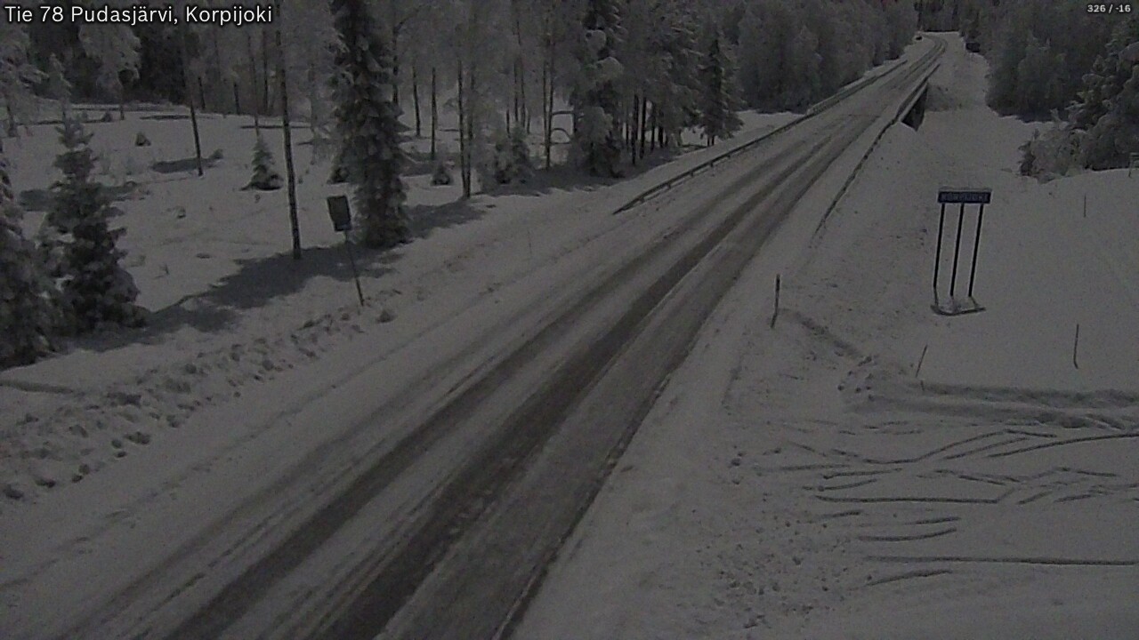 Kelikamerat Kuva Tie 78 Pudasjärvi, Korpijo, Pudasjärvi, Pohjois-Pohjanmaa